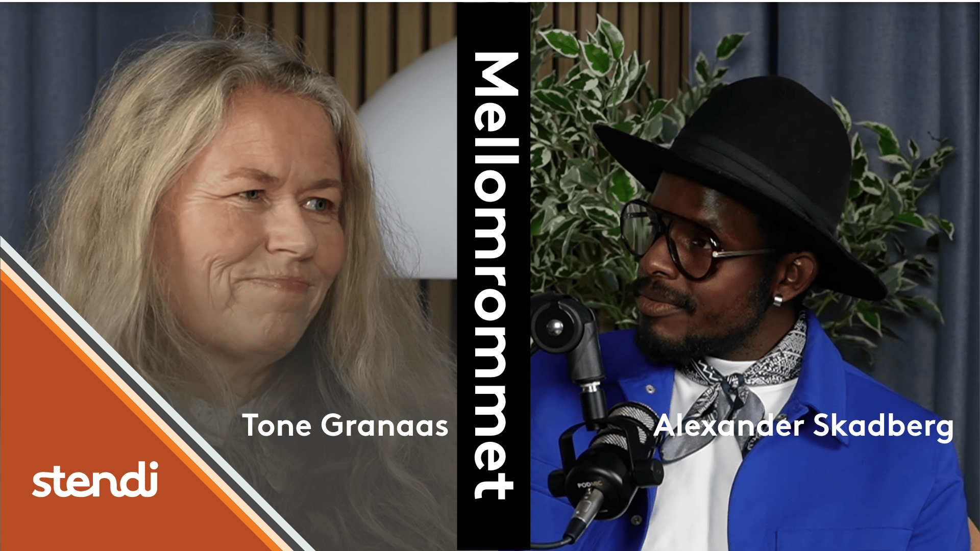 Tone Granaas og Alex Skadberg i studio